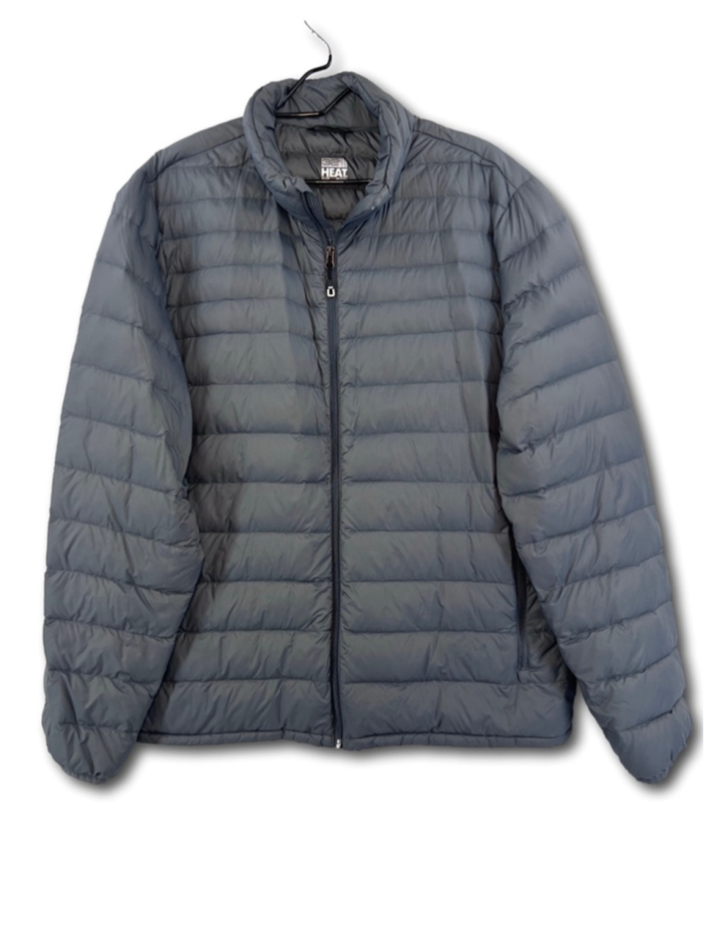 32 Degrees Men’s Down Jacket XL Gray Packable Lightweight Water Wind Resistant